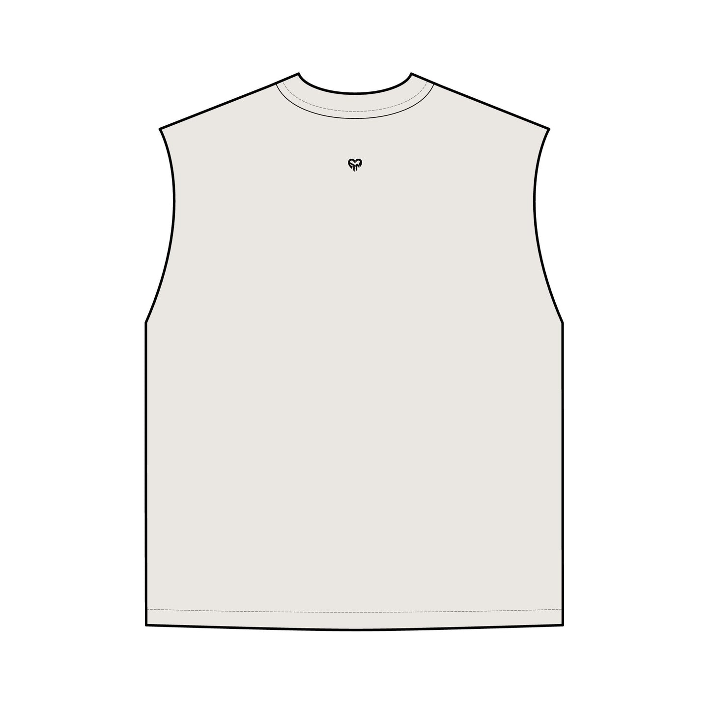 Men's Faded Tank Top with Skull Design