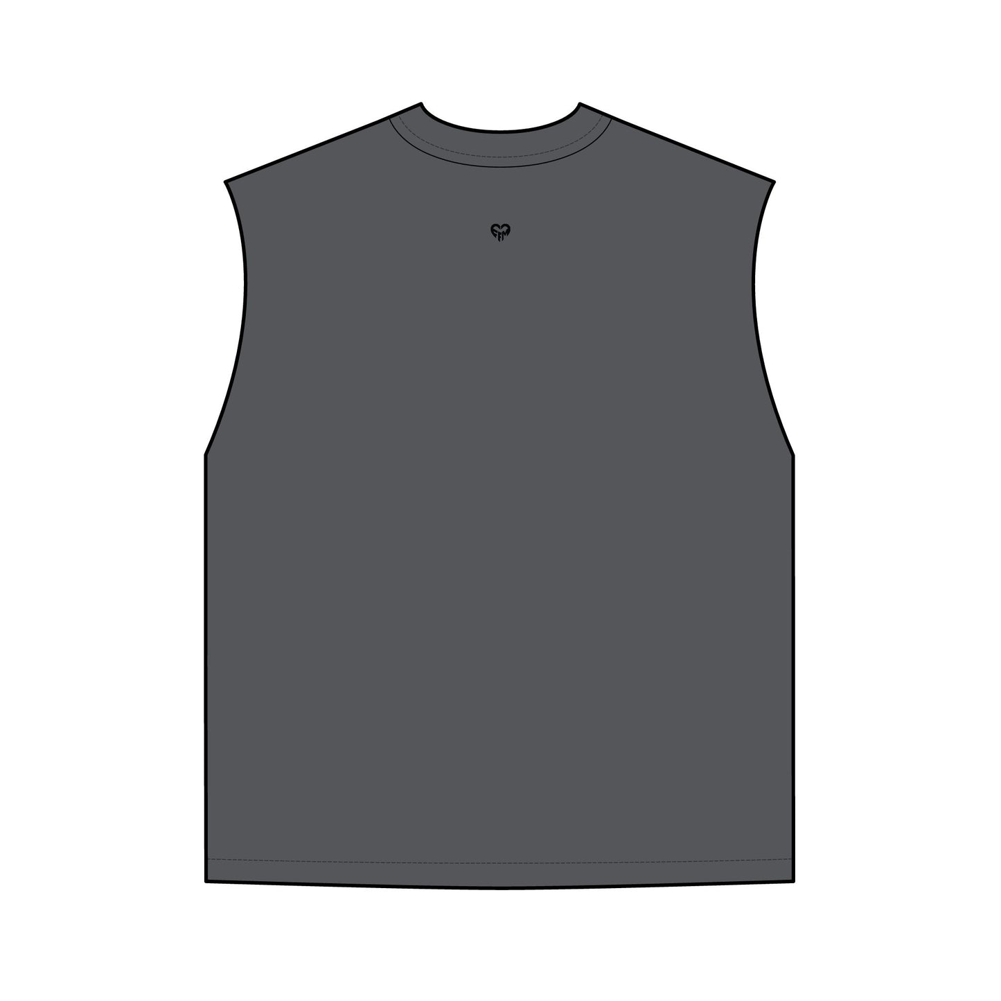 Men's Faded Tank Top with Skull Design