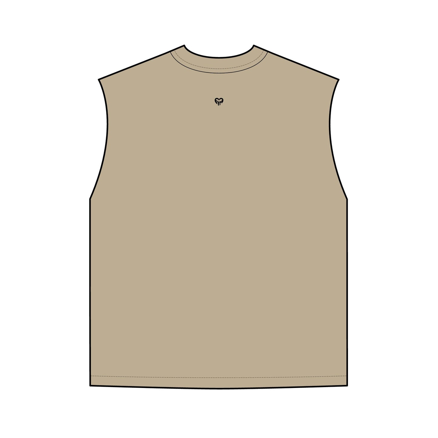 Men's Faded Tank Top with Skull Design
