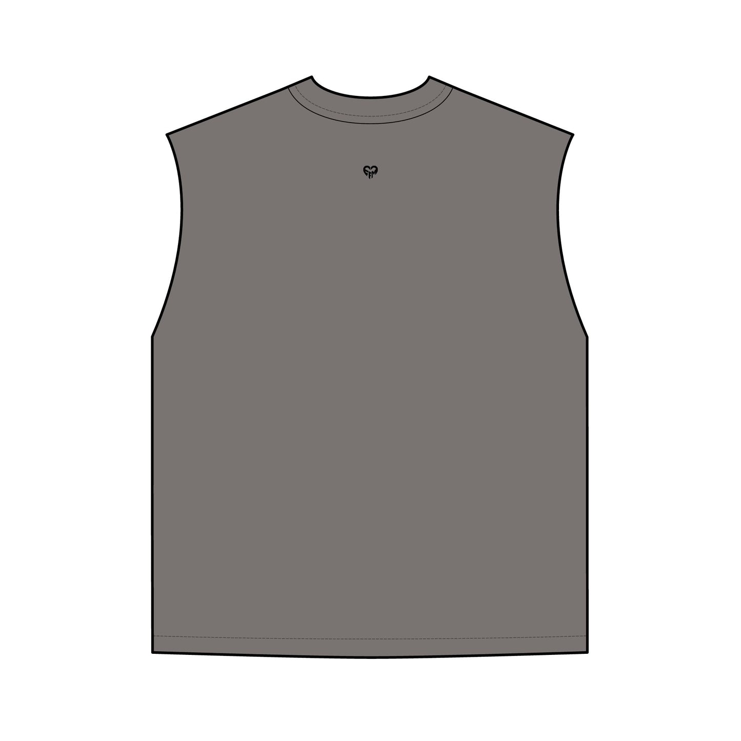 Men's Faded Tank Top with Skull Design